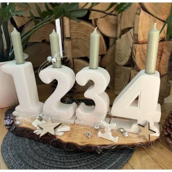 Adventszahlen aus Raysin (1–4) – handgefertigte Zahlen für deinen Adventskranz oder deine Weihnachtsdekoration