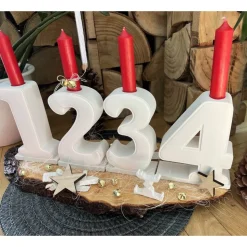 Adventszahlen aus Raysin (1–4) – handgefertigte Zahlen für deinen Adventskranz oder deine Weihnachtsdekoration