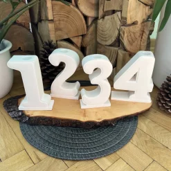 Adventszahlen aus Raysin (1–4) – handgefertigte Zahlen für deinen Adventskranz oder deine Weihnachtsdekoration