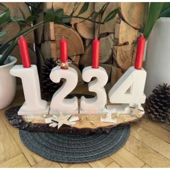 Adventszahlen aus Raysin (1–4) – handgefertigte Zahlen für deinen Adventskranz oder deine Weihnachtsdekoration