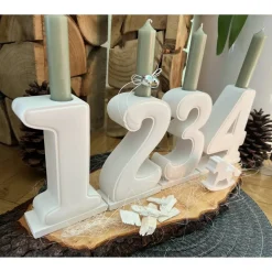 Adventszahlen aus Raysin (1–4) – handgefertigte Zahlen für deinen Adventskranz oder deine Weihnachtsdekoration