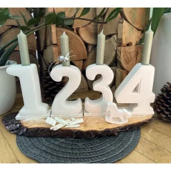 Adventszahlen aus Raysin (1–4) – handgefertigte Zahlen für deinen Adventskranz oder deine Weihnachtsdekoration