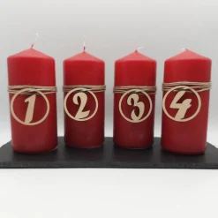 Adventszahlen 4er Satz, 1 2 3 4, Adventskranz, Weihnachten, Dekoration, Weihnachtsdeko, Merry Christmas,lasergeschnitten