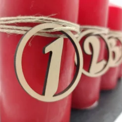 Adventszahlen 4er Satz, 1 2 3 4, Adventskranz, Weihnachten, Dekoration, Weihnachtsdeko, Merry Christmas,lasergeschnitten
