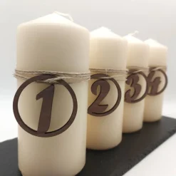 Adventszahlen 4er Satz, 1 2 3 4, Adventskranz, Weihnachten, Dekoration, Weihnachtsdeko, Merry Christmas,lasergeschnitten