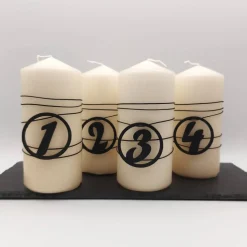 Adventszahlen 4er Satz, 1 2 3 4, Adventskranz, Weihnachten, Dekoration, Weihnachtsdeko, Merry Christmas,lasergeschnitten