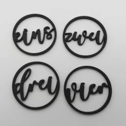 Adventszahlen 4er Satz, eins zwei drei vier, Adventskranz, Weihnachten, Dekoration, Weihnachtsdeko, Merry Christmas