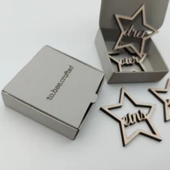 Adventszahlen 4er Satz Sterne, eins zwei drei vier, Adventskranz, Weihnachten, Dekoration, Weihnachtsdeko, Christmas