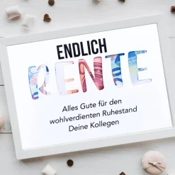 A4-Geldgeschenk zur Rente | Personalisiertes Geschenk zum Ruhestand