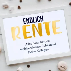 A4-Geldgeschenk zur Rente | Personalisiertes Geschenk zum Ruhestand