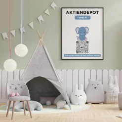 Aktie Etf Geldgeschenk | QrCode Aktiendepot Bild | Motiv Elefant