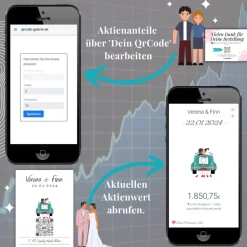 Aktie Etf Hochzeitsgeschenk | Personalisiertes QrCode Geldgeschenk | Download | Verschiedene Motive