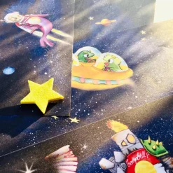 Alienmotive für Dosenwerfen 