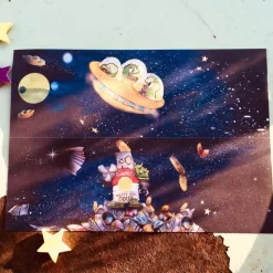 Alienmotive für Dosenwerfen