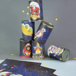 Alienmotive für Dosenwerfen