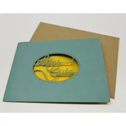 „Alles Gute“ Karte gelasert