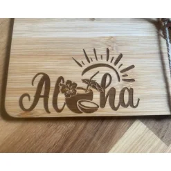 Aloha Frühstücksbrett aus Bambus