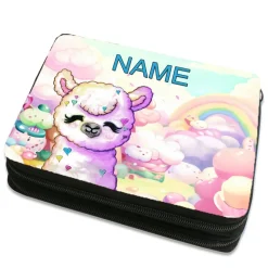 Alpaka Federmäppchen inkl. Inhalt mit Name / personalisierbar