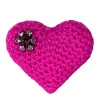 Amigurumi Herz gehäkelt mit Strass – Handgemachtes Geschenk in Pink