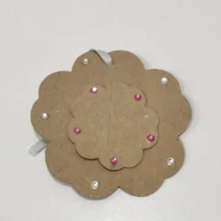 Anhänger | Geschenkanhänger | hellbraune Pappe | Karton | Diamond Painting Steinchen | Geschenk | Geschenkidee | Blume