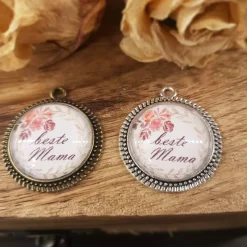 Anhänger Cabochon 20mm beste Oma, Mama, Tante oder Schwester