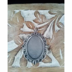 Anhänger Cabochon 18x25mm silberfarbe mit eigenen Bild personalisiert