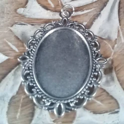 Anhänger Cabochon 18x25mm silberfarbe mit eigenen Bild personalisiert