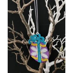 Anhänger Ei mit Schleife