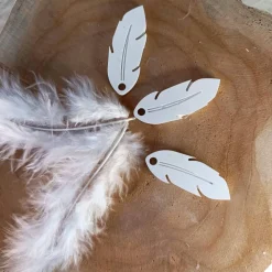 Anhänger Federn, Raysin Mini Federn, Raysin Feder, Deko Federn, Engel Feder, Geschenkeanhänger Federn, Geschenkeanhänger