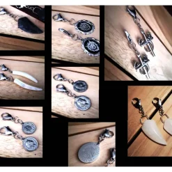 Anhänger für Charivari aus Edelstahl und Stein, Trachtenschmuck