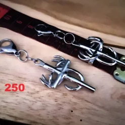 Anhänger für Charivari aus Edelstahl und Stein, Trachtenschmuck