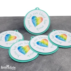 Anhänger Gastgeschenke - Jesus hat ein Herz für mich -  (2)