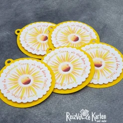 Anhänger Gastgeschenke Sonne