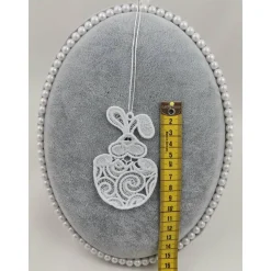 Anhänger Hase in Ei Weiß