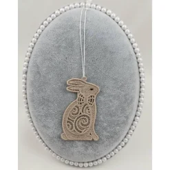 Anhänger Hase sitzend Sand