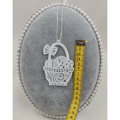 Anhänger Korb Weiß