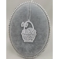 Anhänger Korb Weiß