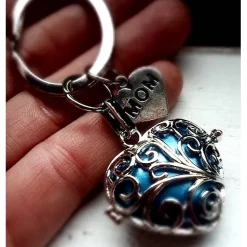 Anhänger mit Klangkugel,  Taschenbaumler, Schlüsselanhänger,  Herz, Mutter