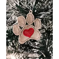 Anhänger Pfote mit Herz