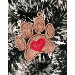 Anhänger Pfote mit Herz