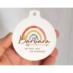 Anhänger rund personalisierbar Design Pfeil