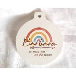 Anhänger rund personalisierbar Design Pfeil