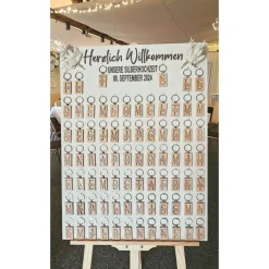 Anhänger Schlüssel Holz Schlüsselanhänger Gastgeschenk runder Geburtstag personalisiert Monogramm