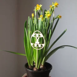 Anhänger-Ei Hase Hoppel aus Holz