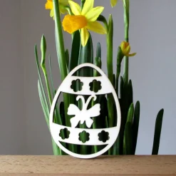 Anhänger-Ei Schmetterling Sibylle aus Holz