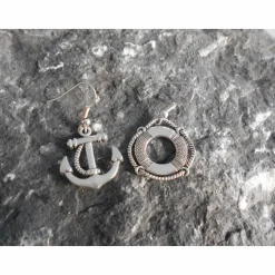 Anker Rettungsring  versilbert Ohrhänger  925 Ohrhaken Ohrringe