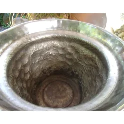 Antik Sektkühler Weinkühler Versilbert Handgetrieben Eiskübel Champagner Kühler