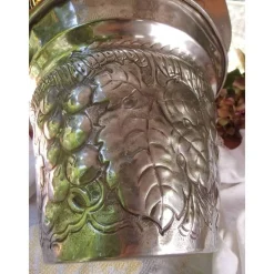 Antik Sektkühler Weinkühler Versilbert Handgetrieben Eiskübel Champagner Kühler