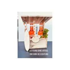 Aperol personalisiertes Geschenk Beach Bar + Kerze für 2 Flaschen Aperol Spritztour, Partygeschenk