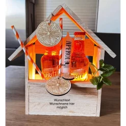 Aperol personalisiertes Geschenk Beach Bar + Kerze für 2 Flaschen Aperol Spritztour, Partygeschenk